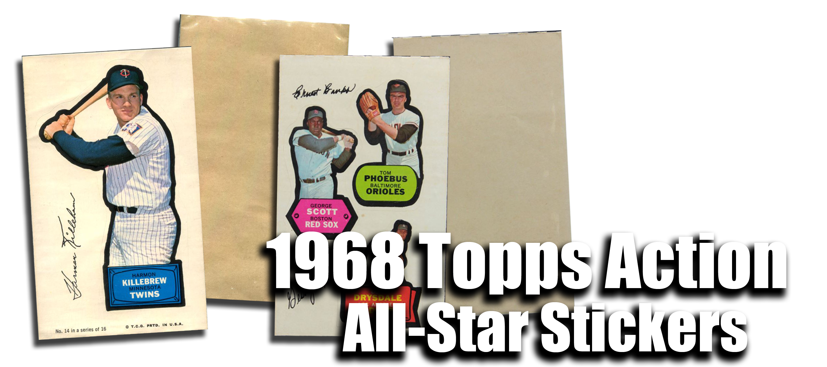 1968 Topps Action All-Star Stickers 